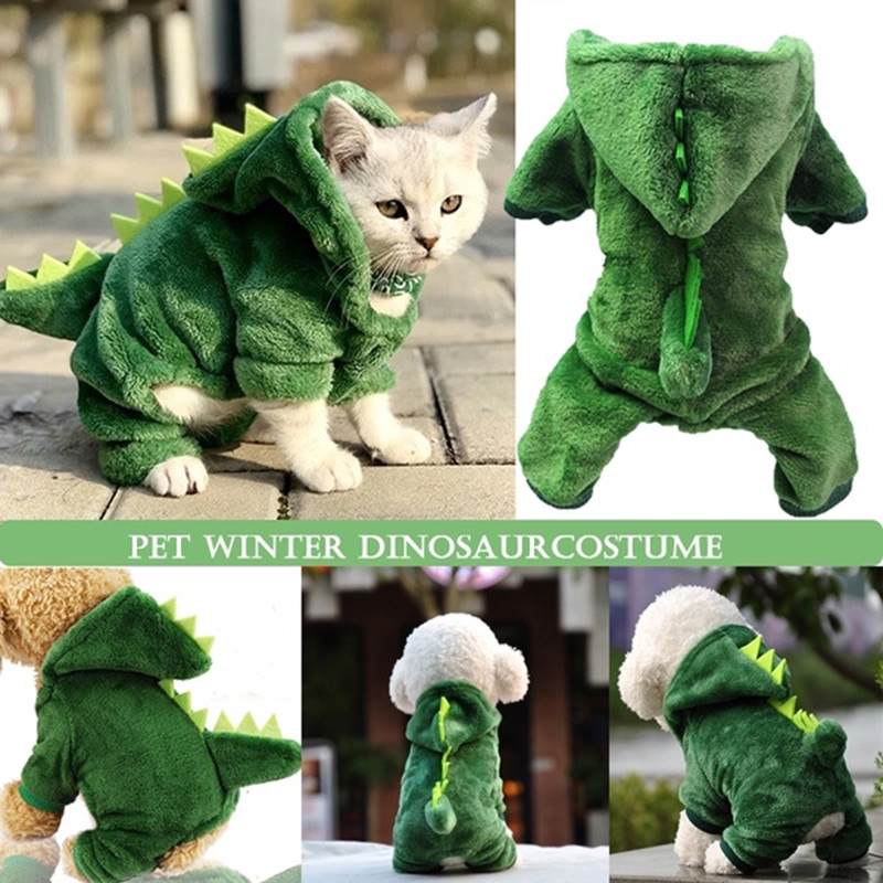 Áo sweater HiPiDog hình khủng long xanh lá dễ thương cho thú cưng