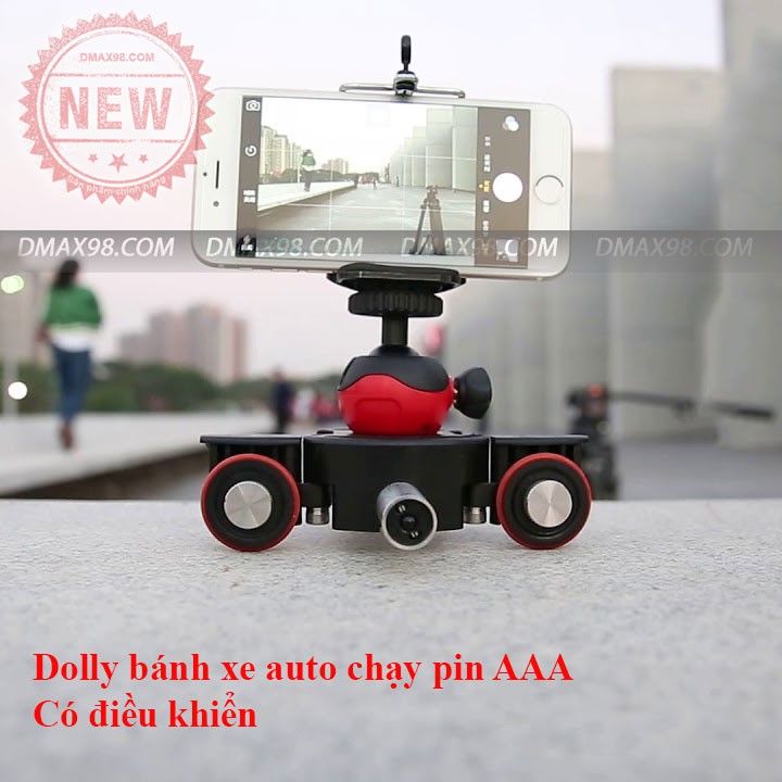 dolly bánh xe có điều khiển cho máy ảnh, điện thoại, gopro