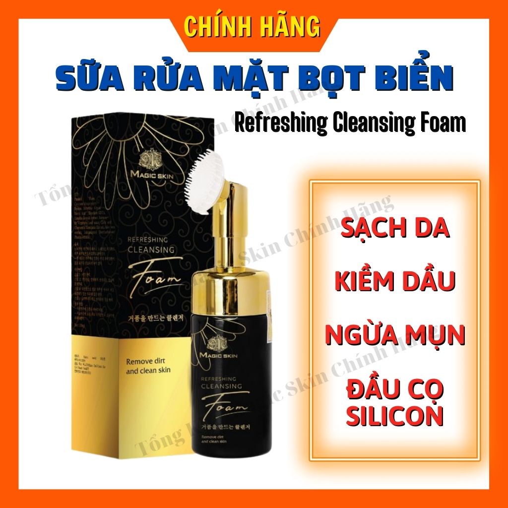 Sữa rửa mặt bọt biển ngừa mụn sáng da Refreshing Cleansing Foam Magic Skin | BigBuy360 - bigbuy360.vn