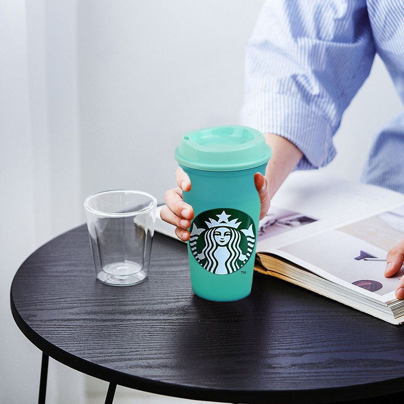 Starbucks hot cup Ly Uống Cà Phê Thay Đổi Màu Sắc Độc Đáo Dung Tích 473ml / 16floz
