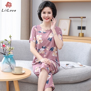 Bộ mặc nhà trung niên cho mẹ, cho bà vải lanh mềm, mịn, mát, không nhăn mặc nhẹ tênh LiiLove GU