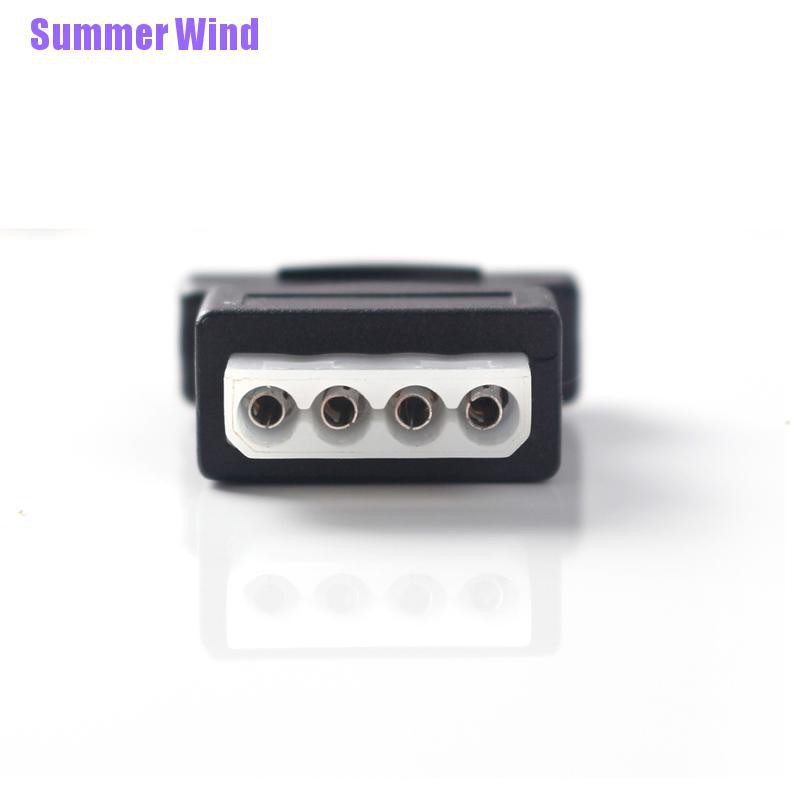 Summer Wind❥15Pin Sata Serial Ata Male To Molex Ide 4 Pin Female M-F Hard Drive Adapter