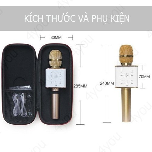 Mic hát karaoke bluetooth hay Q7 deal 11.11 .hoanqment.miccro,miccro không dây