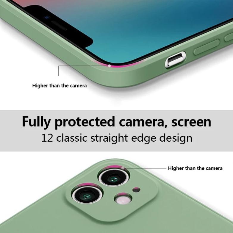 Ốp Iphone chống bẩn viền vuông cho IPHONE 7 8 PLUS X XS MAX 2020 - Bảo vệ camera - CASEPRO