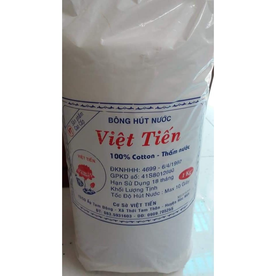 Bông gòn cuộn y tế Việt Tiến 500gr,1kg (Bông hút nước)