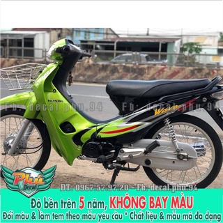 Tem rời Wave nhỏ xanh đen S -1