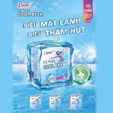 Băng Vệ Sinh Diana Sensi Cool Fresh Có Cánh [che tên sản phẩm khi giao hàng]