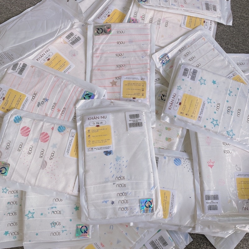 Sét 5 Khăn Sữa Của Nuos Mẫu Mới Chất Cực Tốt | Minizon Kids