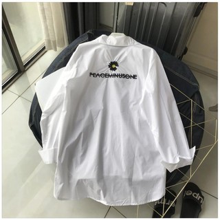 ÁO SƠ MI THÊU HOA CÚC