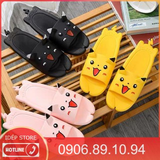 [Mã FASHIONMON194 giảm 10k đơn từ 20k] Dép Pikachu - Dép cao su quai ngang nữ chống trơn - DL079