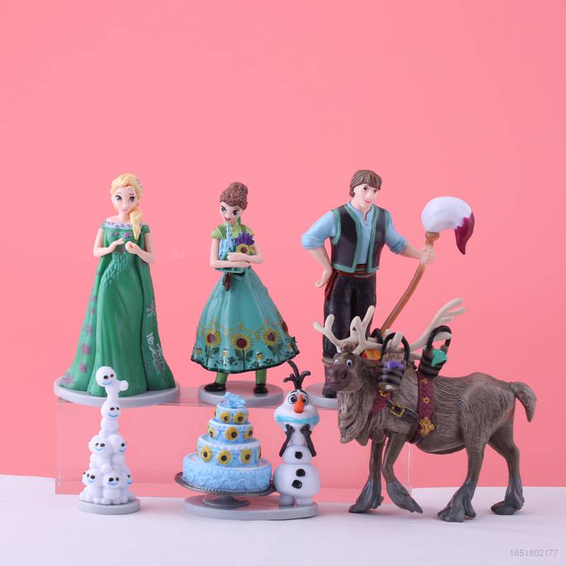 Bộ 6 Mô Hình Công Chúa Elsa Anna Trong Phim Frozen