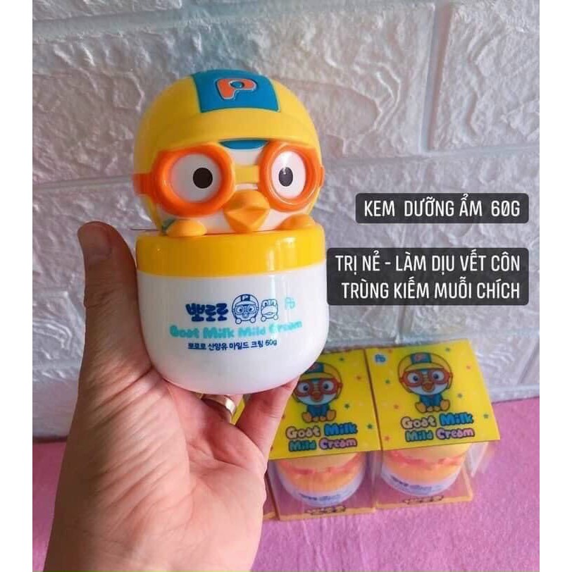 Kem dưỡng ẩm sữa dê trẻ em Pororo Goat Milk Cream Hàn Quốc 60g
