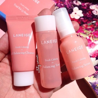 SET DƯỠNG DA LANEIGE FRESH CALMING TRIAL KIT