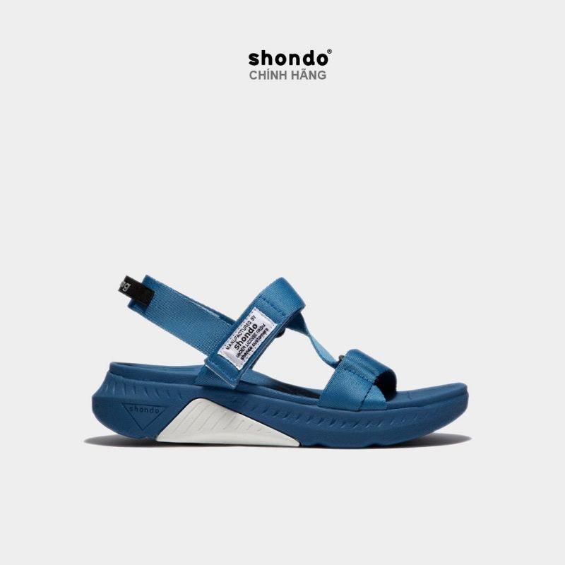 Sandal Shondo F7 Racing đế xanh phối trắng quai xanh cender F7R3030