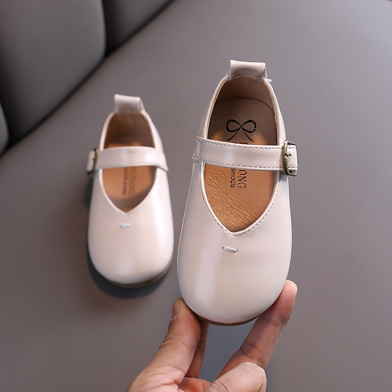 Giày búp bê da xinh xắn theo phong cách Hàn Quốc dễ phối đồ dành cho bé gái