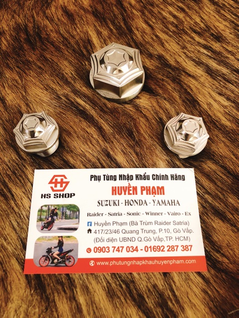 Ốc chảng 3 inox cho raider satria