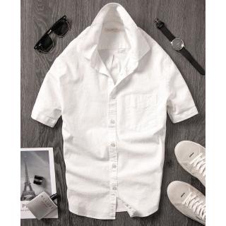 Sơ Mi Linen Trơn Màu Trắng M1