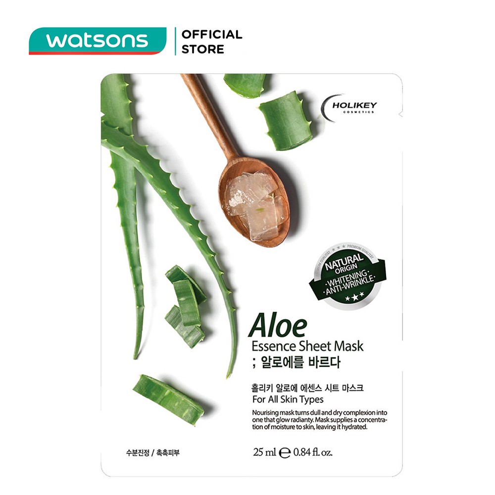 Mặt Nạ Holikey Aloe Essence Sheet Mask Tinh Chất Lô Hội Thiên Nhiên 25ml