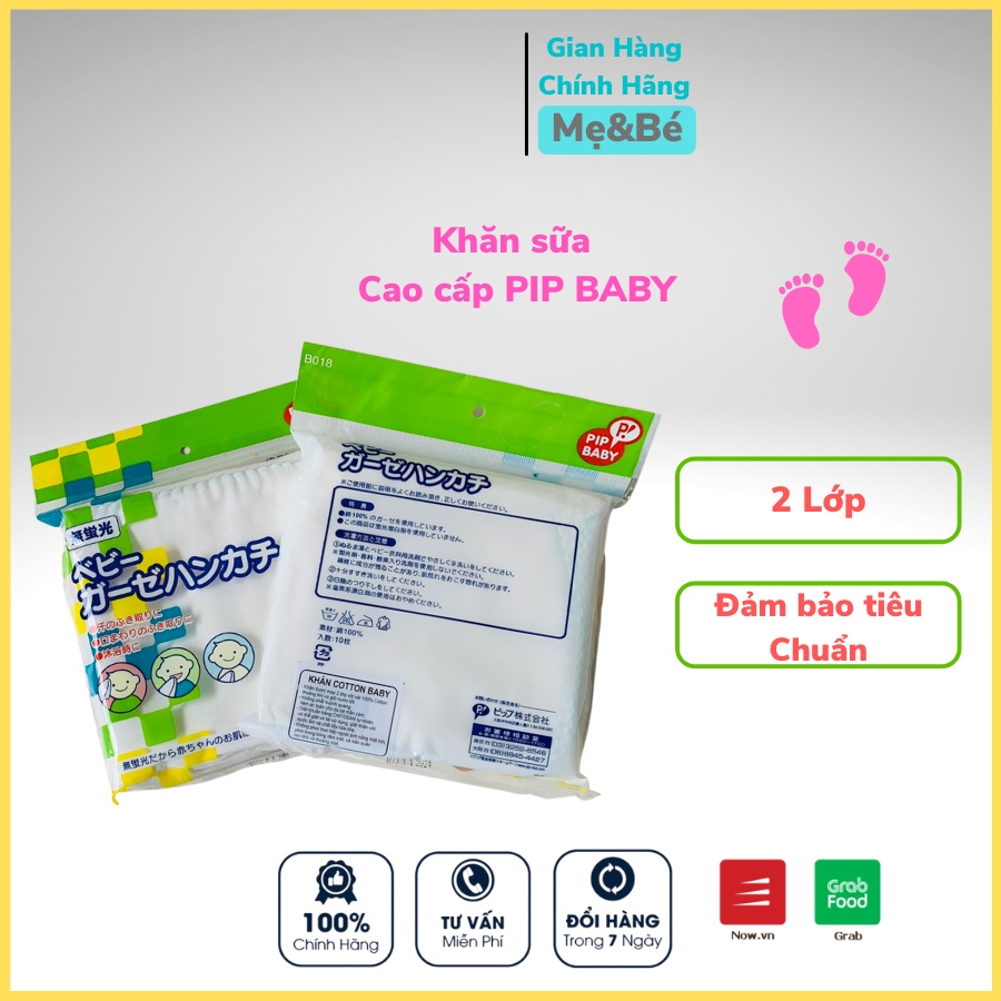 Bộ 10 Khăn sữa Chuchu Khăn mặt cho bé, chất liệu mặt cotton mềm mịn, an toàn cho trẻ sơ sinh