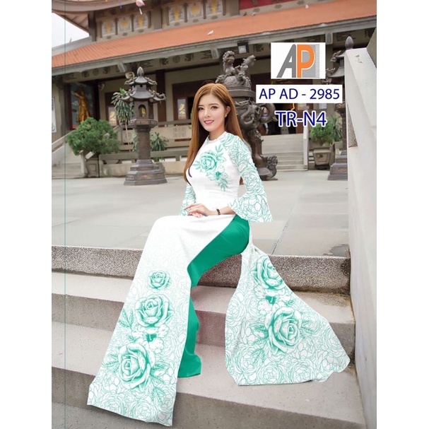 Vải Áo Dài 3D Hoa Hồng