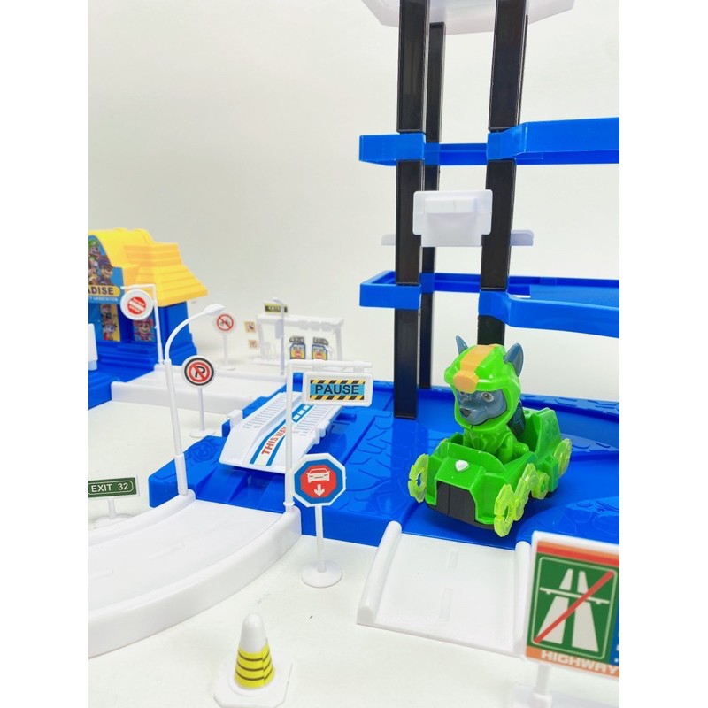 [TỔNG HỢP]Bộ Đồ Chơi Lắp Ráp Mô Hình Bãi Đậu Xe Đường Ray Chó Cứu Hộ PawPatrol🦴