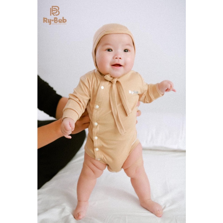 RY-BEB Bộ body kèm quần rời dài tay sơ sinh cho bé chất sợi tre