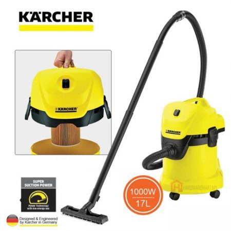 Máy hút bụi khô &amp; ướt Karcher WD 3 Car - Dung tích 17L - Bảo hành chính hãng 12 tháng - SX tại Romania