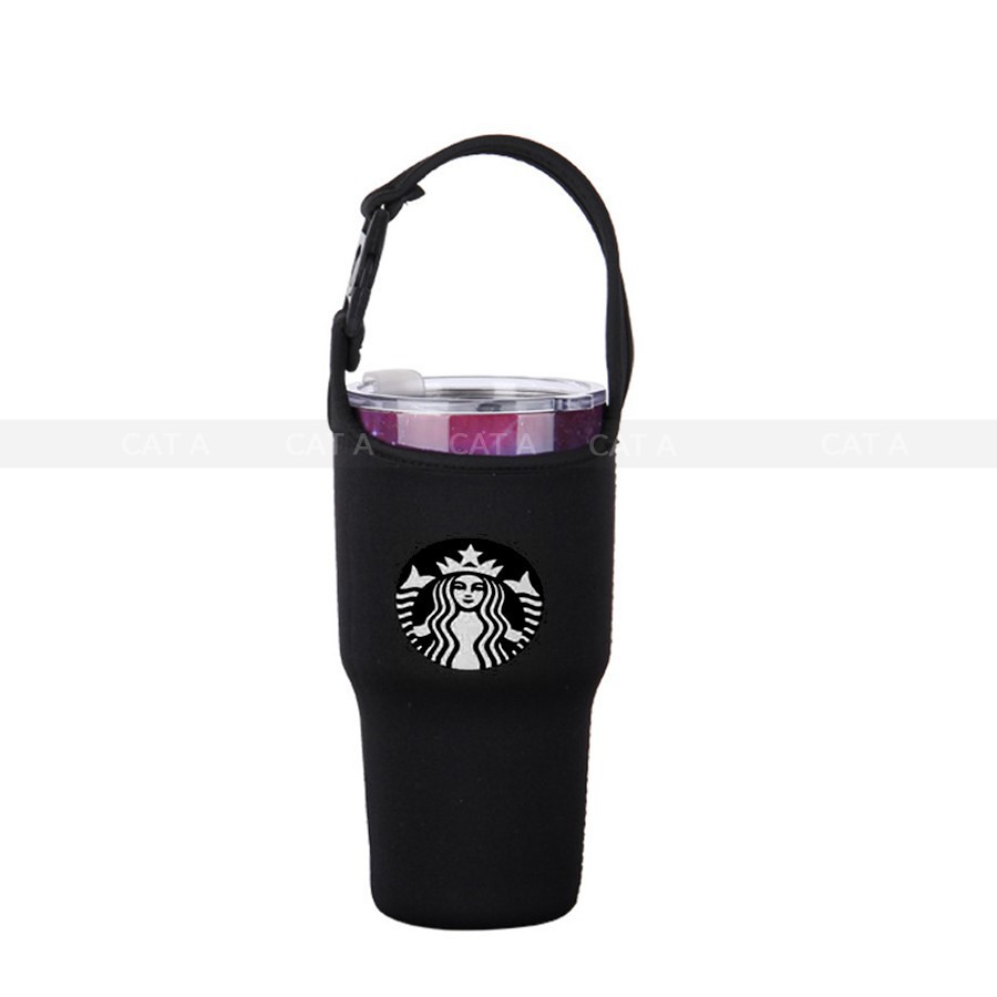 CỐC GIỮ NHIỆT STARBUCKS INOX 304 CAO CẤP, 900ML, sang trọng, tiện lợi - kèm túi xách, ống hút, chổi cọ