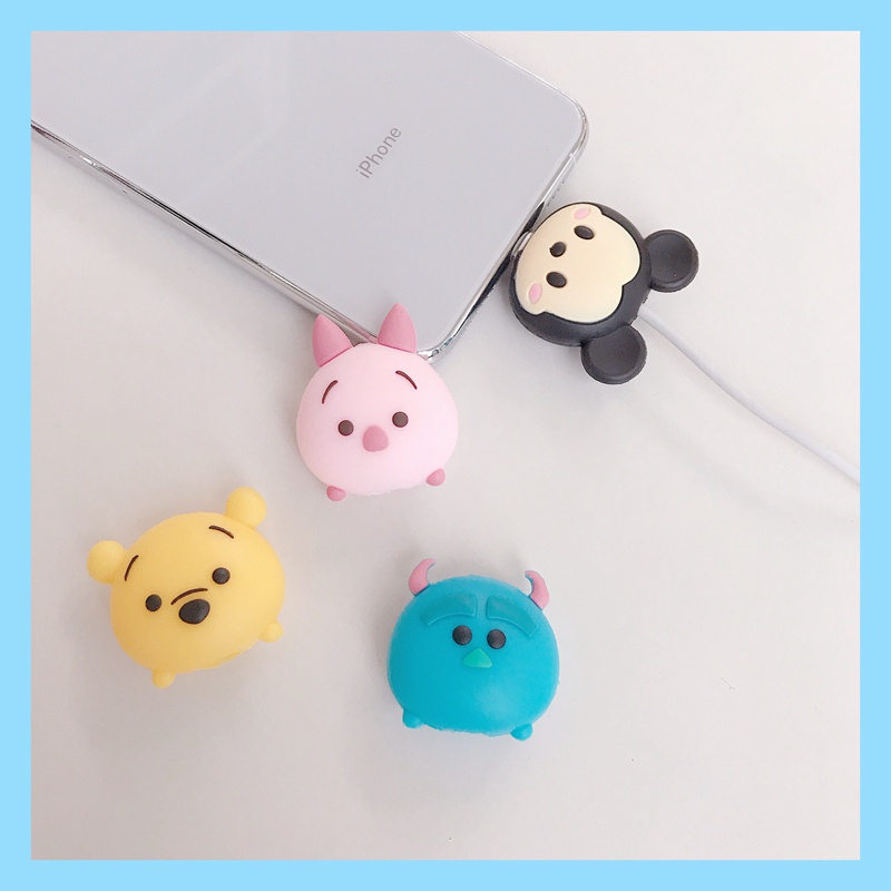 Phụ kiện bảo vệ dây cáp sạc usb hình hoạt hình dễ thương
