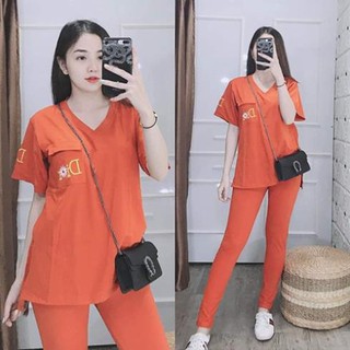 Đồ bộ nữ đẹp, quần áo mặc nhà cotton quần dài tay ngắn - Chất liệu thun co giãn 4 chiều thoáng mát A018