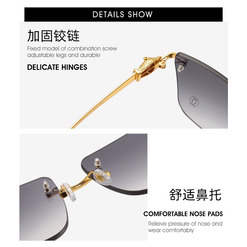 Kính Mát Gọng Nhỏ Họa Tiết Da Báo Thời Trang Cho Nữ