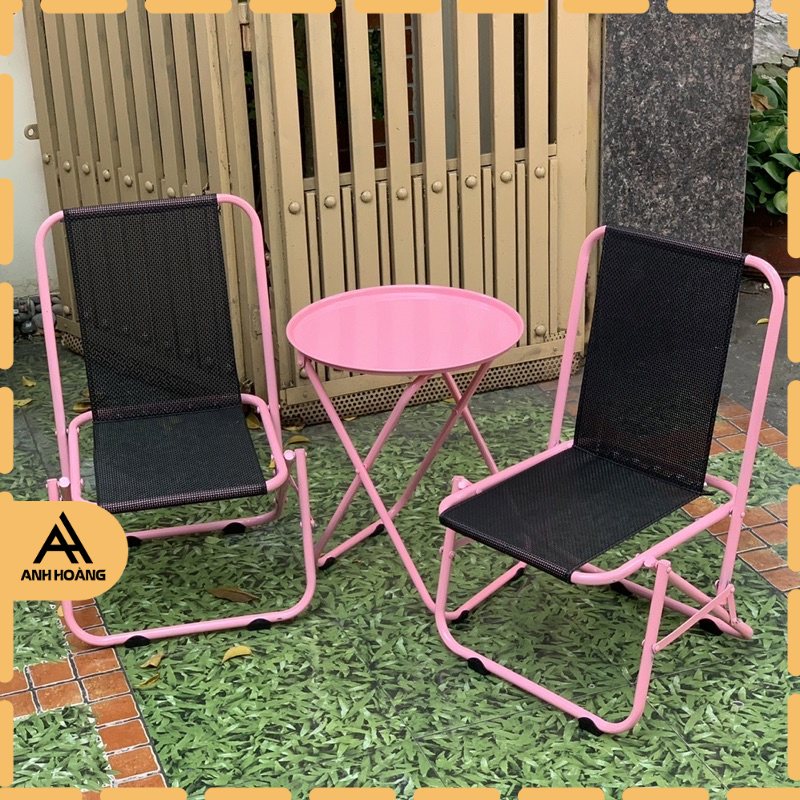 Bộ bàn ghế cafe gập gọn - gấp gọn - xếp gọn mang theo đi du lịch, dã ngoại mới 💯 bàn ghế cafe ngoài trời