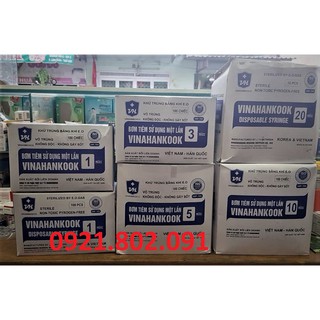 (lẻ 1 cây - đủ loại ) bơm kim tiêm sử dụng 1 lần vinahankook 1cc/ml, 3cc/ml, 5cc/ml, 10cc/ml , 20cc/ml