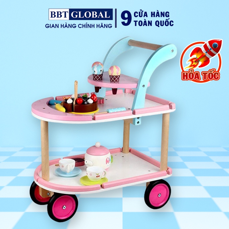 Đồ chơi xe đẩy bánh ngọt BBT Global gỗ MSN17076