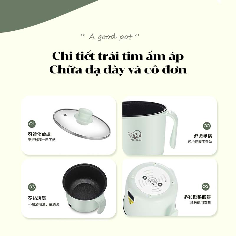 Multi-functional electric cooker mini electric cooker small electric cooker electric frying pan noodle cooker household small hot pot student dormitory pot