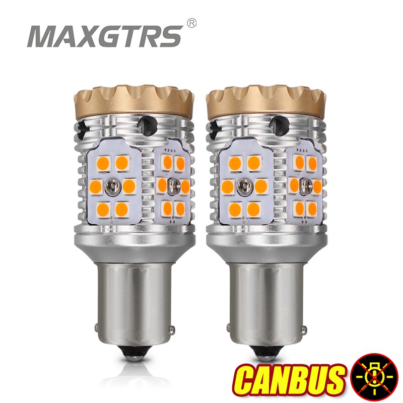 Set 2 Đèn LED Tín Hiệu Cho Xe MAXGTRS BA15S BAU15S P21W PY21W 1156 7440 3156 S25