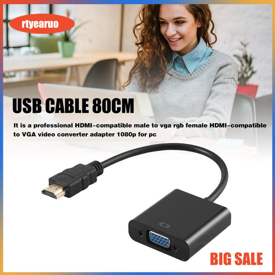 Đầu Chuyển Đổi Hdmi Sang Vga Rgb 1080p Cho Pc