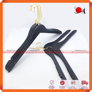 Bộ 5 móc gỗ cổ tròn sơn đen có vai đệm luxury