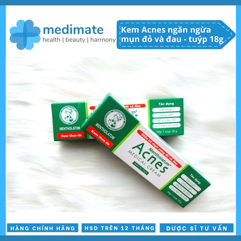 Kem Acnes medical cream ngăn ngừa mụn đỏ và đau (tuýp 18g)