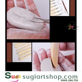 Dụng cụ làm đất sét Mont Marte 6 cây - Bộ dụng cụ làm đất sét tự khô -  Single End Tools 6PC [ Sugi art shop]