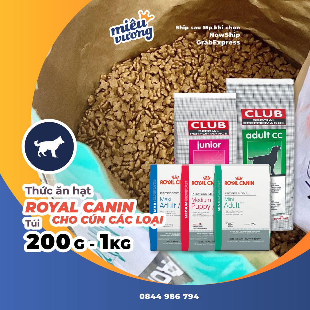 Hạt Royal Canin Adult Puppy Babydog Mini Maxi Medium Giant Club Pro CC A3 các loại cho cún lớn nhỏ