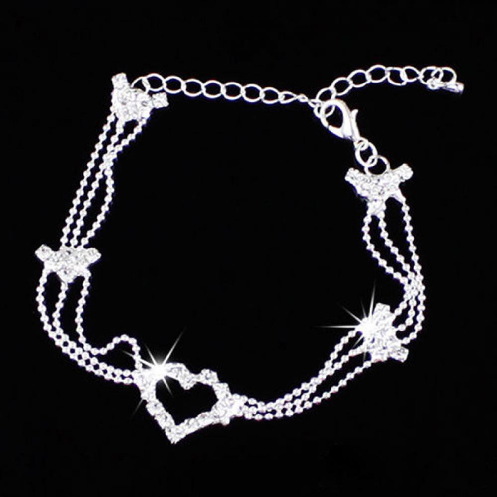 Vòng tay/lắc chân mạ bạc quyến rũ