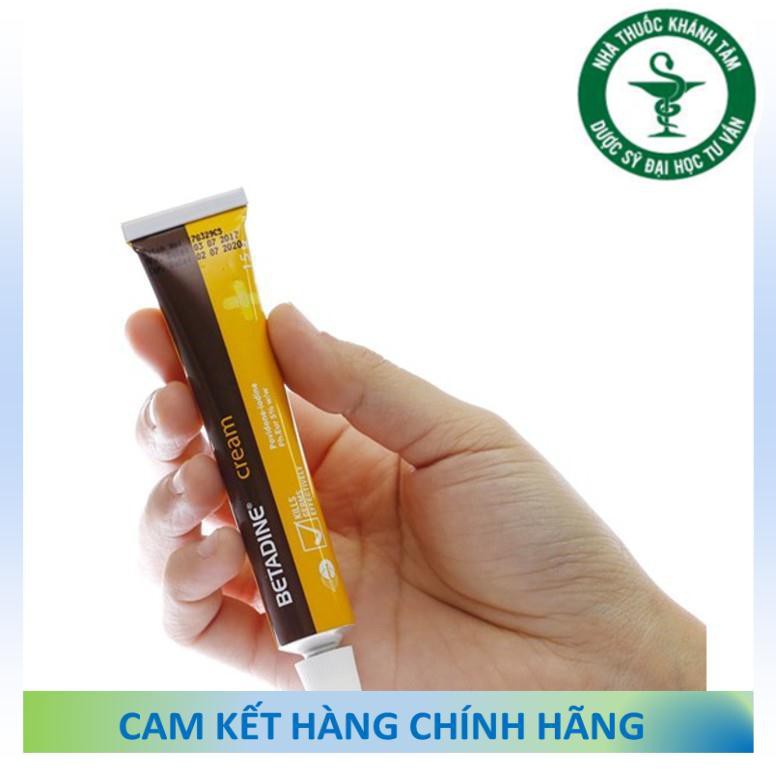 ! ! Kem bôi ngoài da BETADINE cream 10% 40g [Betadin, Povidine, Iodine, Povidin, ointment]