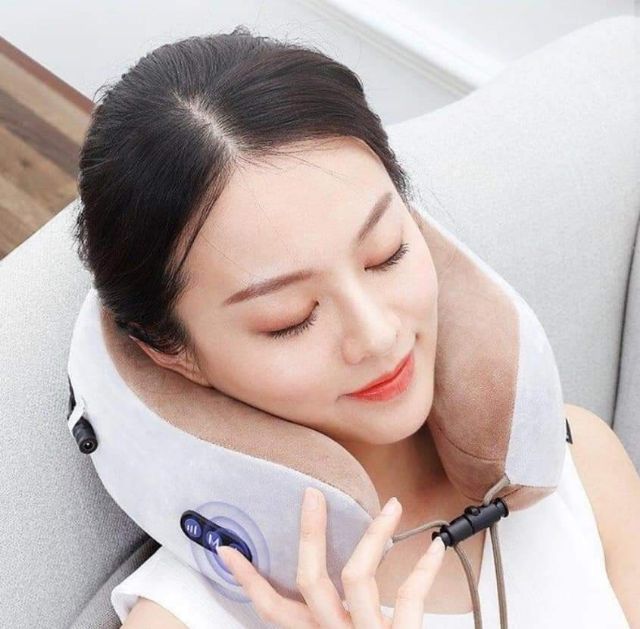 Gối massage cổ vai gáy chữ U cao cấp