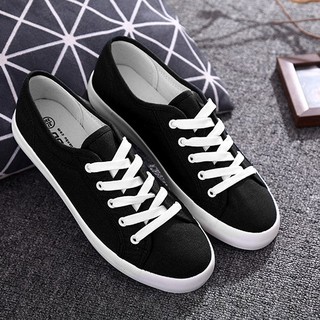 Freeship 99k toàn quốc_giày sneaker đen cổ thấp hàn quốc sunnie shoes
