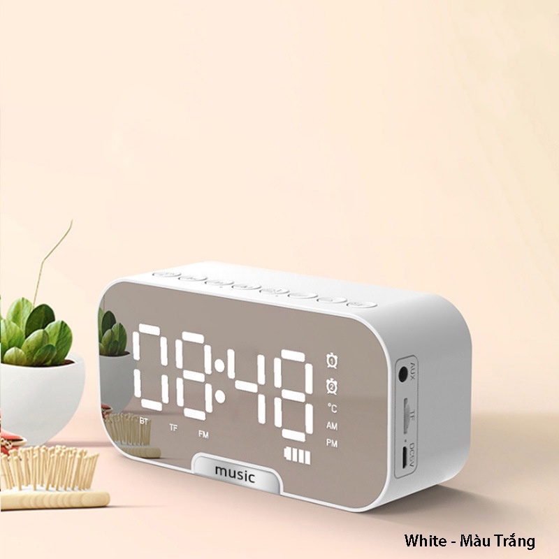 Loa Bluetooth Đồng Hồ G5 Không Dây Nghe Nhạc Làm Đèn Ngủ Màn Hình Soi Gương