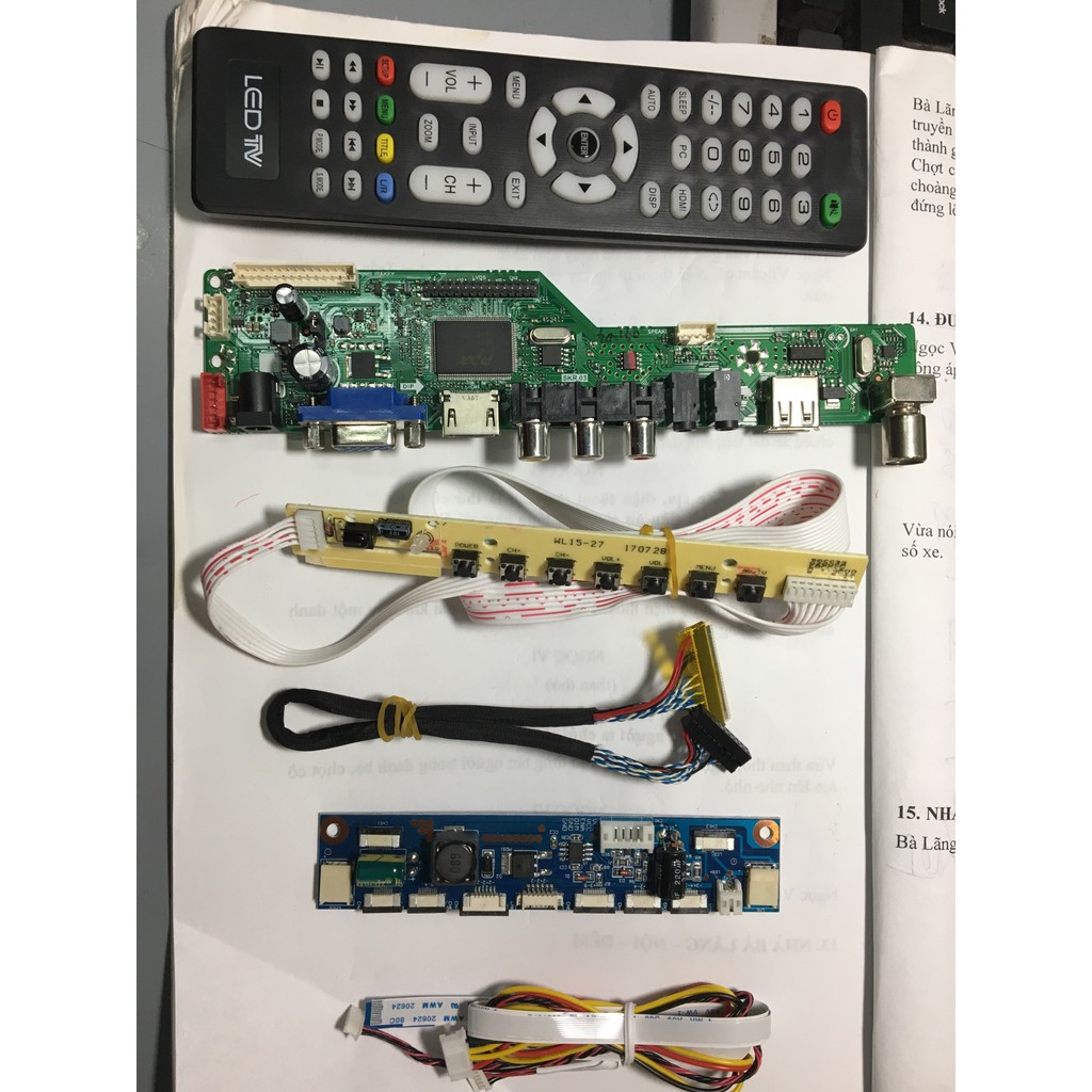 Combo bo Tivi cho màn hình 18.5 phân giải 1366x768 WLED HM185WX1-400 và các dòng tương tự