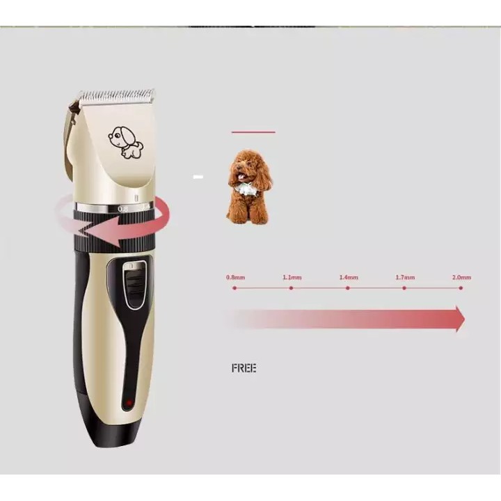 USB6800 -Tông đơ máy cắt lông chó mèo chuyên dụng dùng grooming spa (đủ phụ kiện) Tông đơ Pin sạc USB