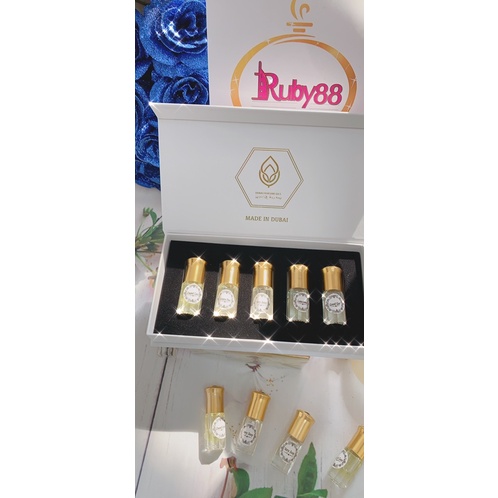 Sét lăn tinh dầu Dubai Angle concentrated Parfume cao cấp 5 mùi cả nam và nữ 25 ml