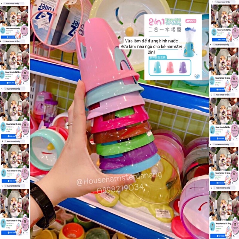 (Freeship) Đế bình nước nhựa Hamster 2in1